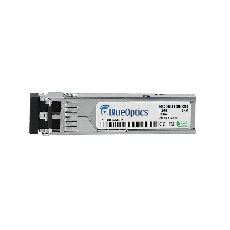 BlueOptics Alcatel-Lucent SFP-GIG-EXTND BlueOptics BO05U13602D SFP Transceiver, 1000BASE-X, Multimode Fiber, 1310nm, 2KM