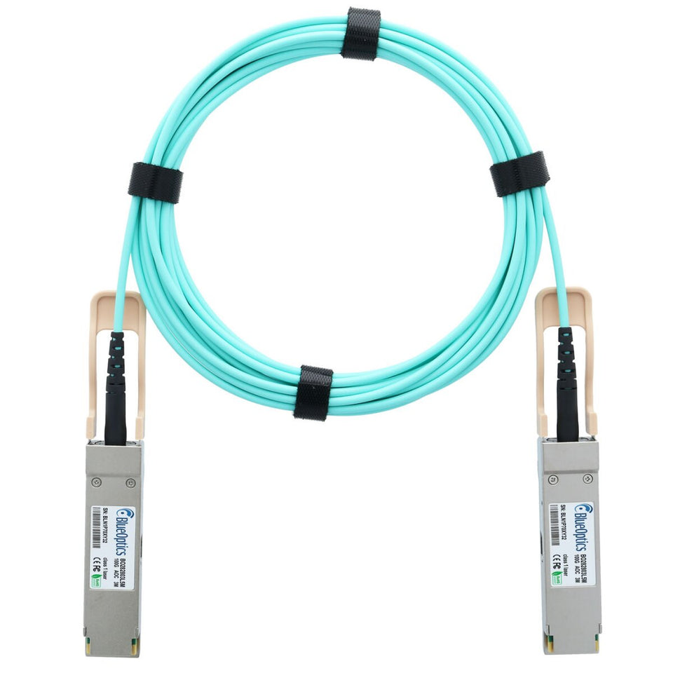 BlueOptics Alcatel-Lucent QSFP-100G-AOC10M QSFP28 BlueOptics Aktives Optisches Kabel (AOC), 100GBASE-SR4, 10 Meter