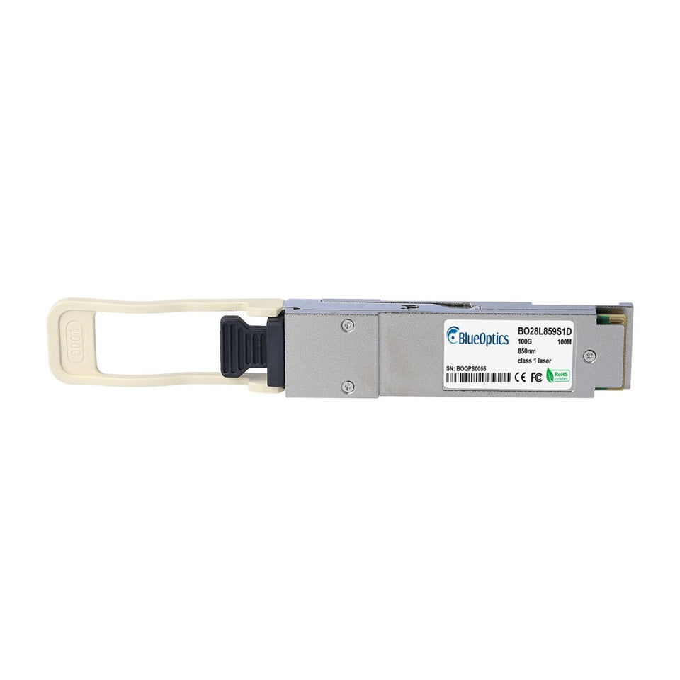 BlueOptics Alcatel-Nokia 3AL82099AA BlueOptics BO28L859S1D QSFP28 Transceiver, 100GBASE-SR4, Multimode Fiber, 4x850nm, 100 Meter