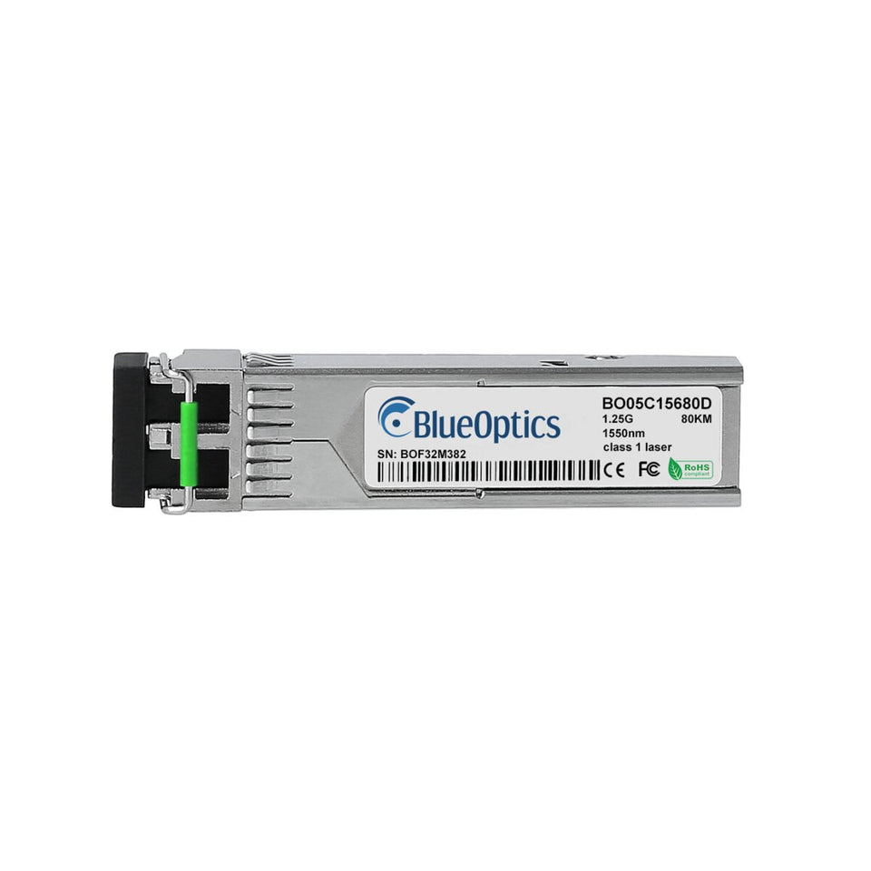BlueOptics Accedian Networks 77P-300 BlueOptics BO05C15680D SFP Transceiver, 1000BASE-ZX, Singlemode Fiber, 1550nm, 80KM