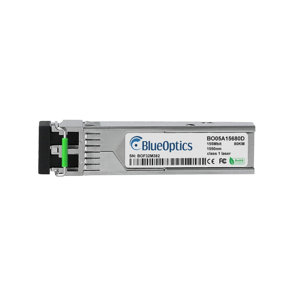 BlueOptics Alcatel-Nokia 3FE27627AA BlueOptics BO05A15680D SFP Transceiver, 100BASE-ZX, Singlemode Fiber, 1550nm, 80KM