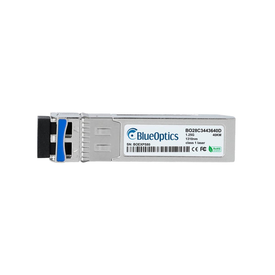 BlueOptics ADTRAN 1442140G1 BlueOptics BO28C3443640D cSFP Transceiver, 1000BASE-2BX-U, Singlemode Fiber, TX:1310nm/RX:1490nm, 40KM