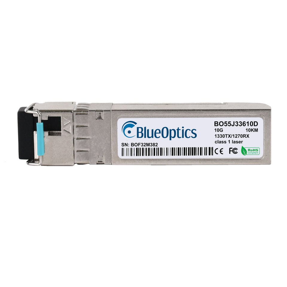 BlueOptics Alcatel Nokia SFP-10G-BX-D BlueOptics BO55J33610D SFP+ Bidi Transceiver, LC-Simplex, 10GBASE-BX-D, Singlemode Fiber, TX1330nm/RX1270nm, 10KM