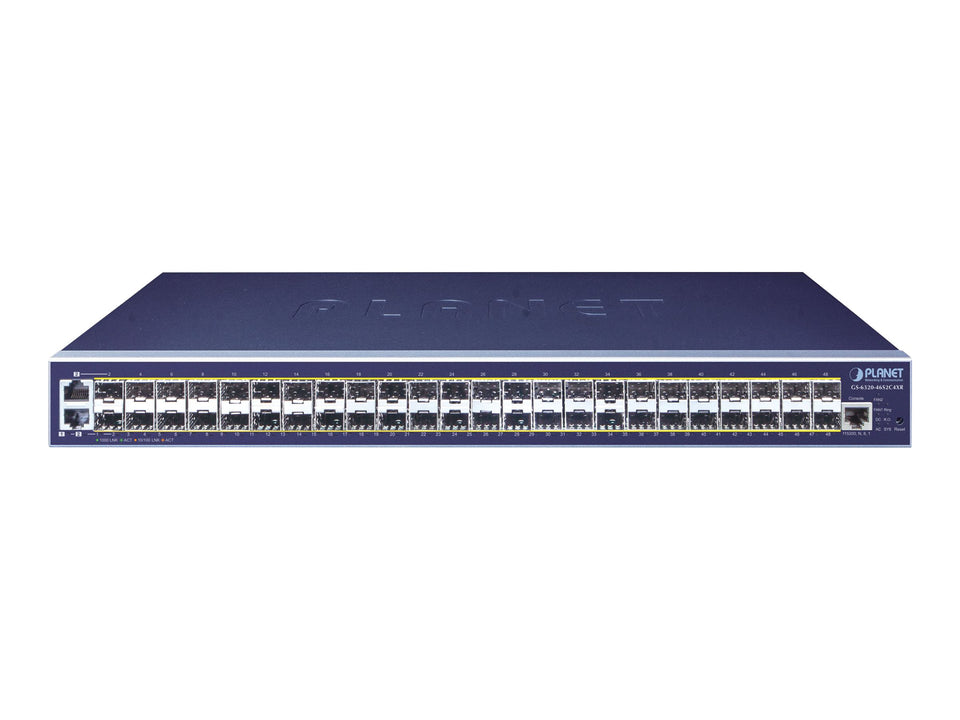 Planet GS-6320-46S2C4XR - Switch - L3 - managed - 46 x Gigabit SFP + 4 x 1 Gigabit/10 Gigabit SFP+ (Uplink)
