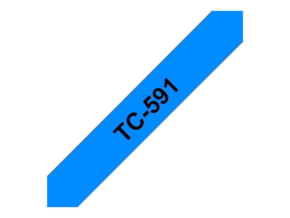 Brother TC591 - 9 mm x Schwarz auf Blau - laminiertes