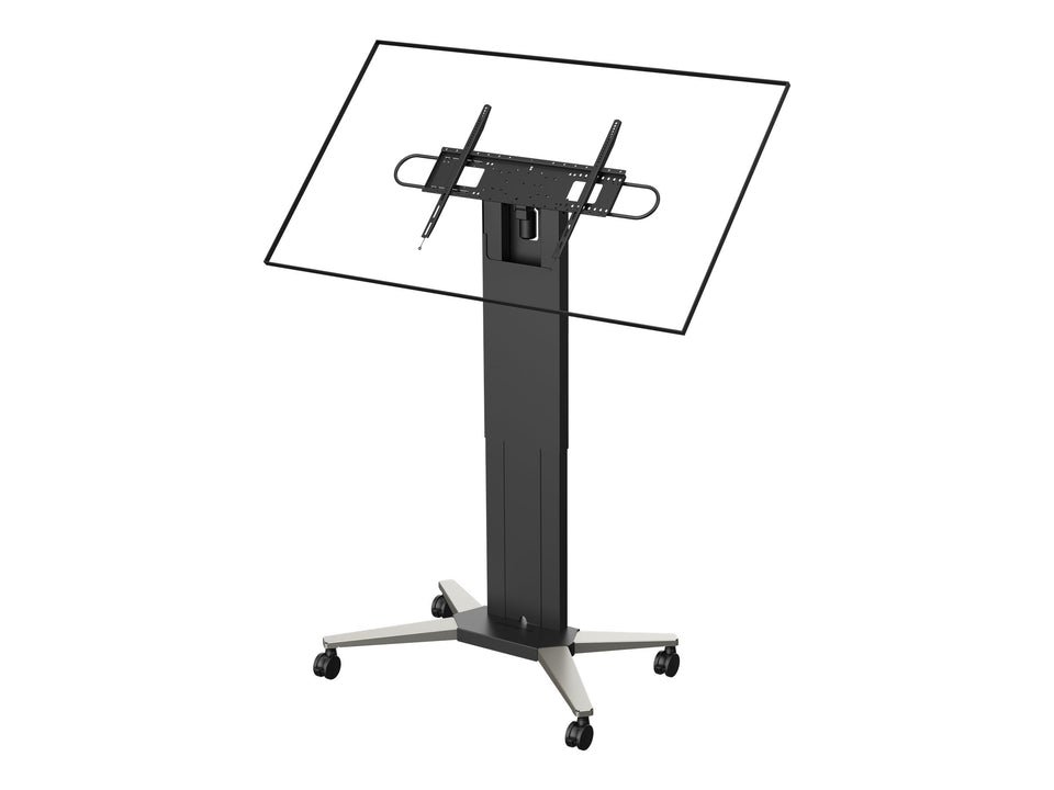 Vision Wagen - motorisiert - für Flachbildschirm - Trolley - Stahl - mattschwarz - Bildschirmgröße: 119.4-228.6 cm (47"-90")