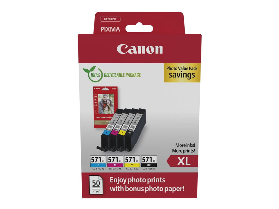 Canon CLI-571 XL C/M/Y/BK Photo Value Pack