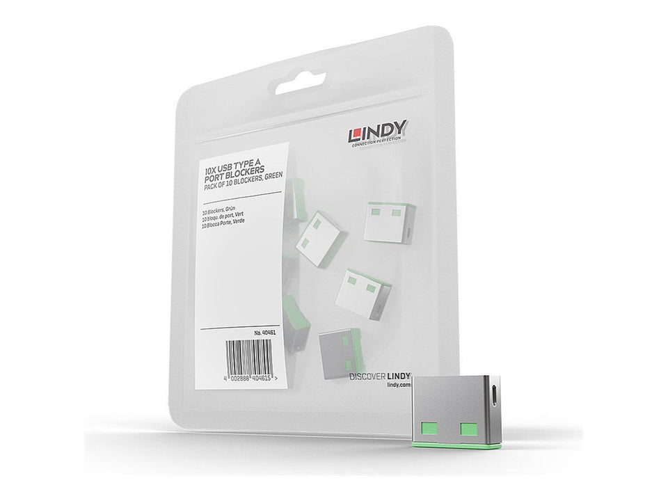 Lindy USB Port Blocker - USB-Portblocker - grün (Packung mit 10)