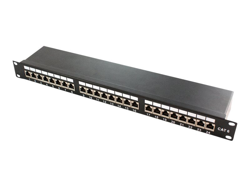 LogiLink Patch Panel - CAT 6a - STP - RJ-45 X 24 - Schwarz, RAL 9005 - 1U - 48.3 cm (19")