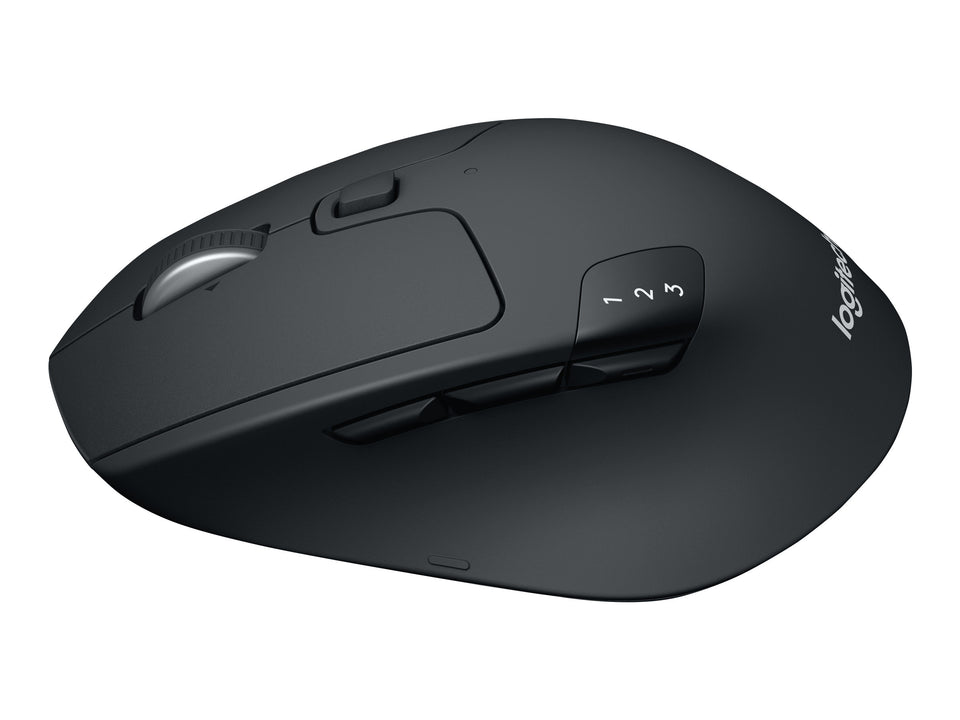 Logitech M720 Triathlon - Maus - Für Rechtshänder - optisch - 7 Tasten - kabellos - Bluetooth, 2.4 GHz - kabelloser Empfänger (USB)