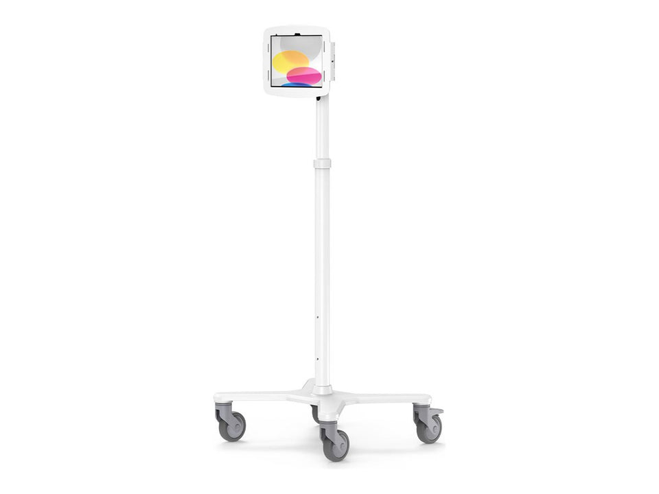 Compulocks iPad 10th-11th (A16) Gen Space Enclosure Medical Rolling Cart Extended White - Wagen - ausfahrbar - für Tablett - verriegelbar - medizinisch - hochwertiges Aluminium, Metall - weiß - Bildschirmgröße: 27.7 cm (10.9")