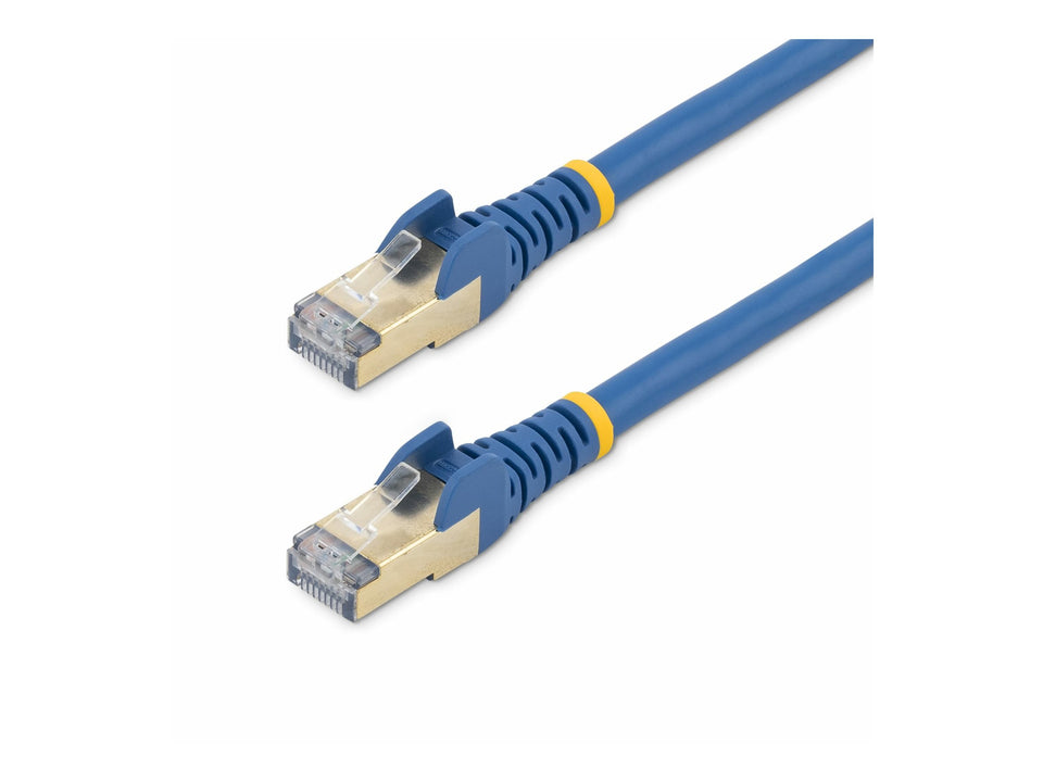 StarTech.com 1.5m CAT6A Ethernet Cable, 10 Gigabit Shielded Snagless RJ45 100W PoE Patch Cord, CAT 6A 10GbE STP Network Cable w/Strain Relief, Blue, UL Certified Wiring/TIA - Category 6A - 26AWG (6ASPAT150CMBL)