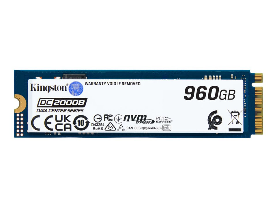 Kingston Data Center DC2000B - SSD - Enterprise - 960 GB - intern - M.2 2280 - PCIe 4.0 x4 (NVMe)