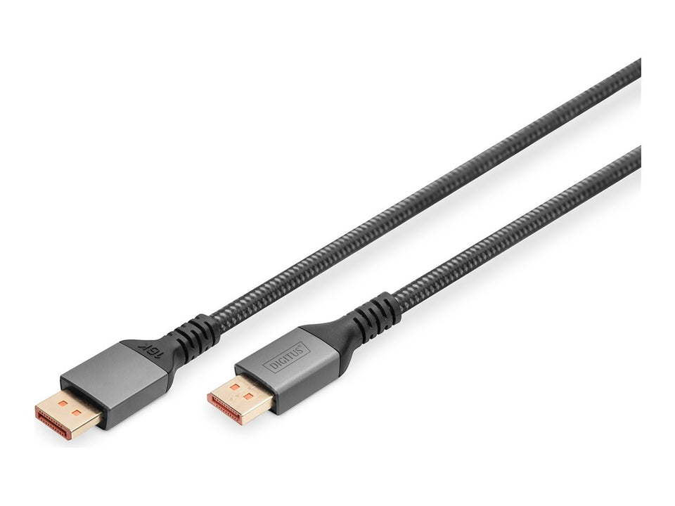 DIGITUS 16K DisplayPort Anschlusskabel, Version 2.1,  1m, 80G, schwarz