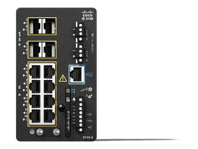 Cisco Catalyst IE3100 Rugged Series - Network Essentials - Switch - managed - 8 x 10/100/1000 + 4 x Gigabit SFP (Uplink)