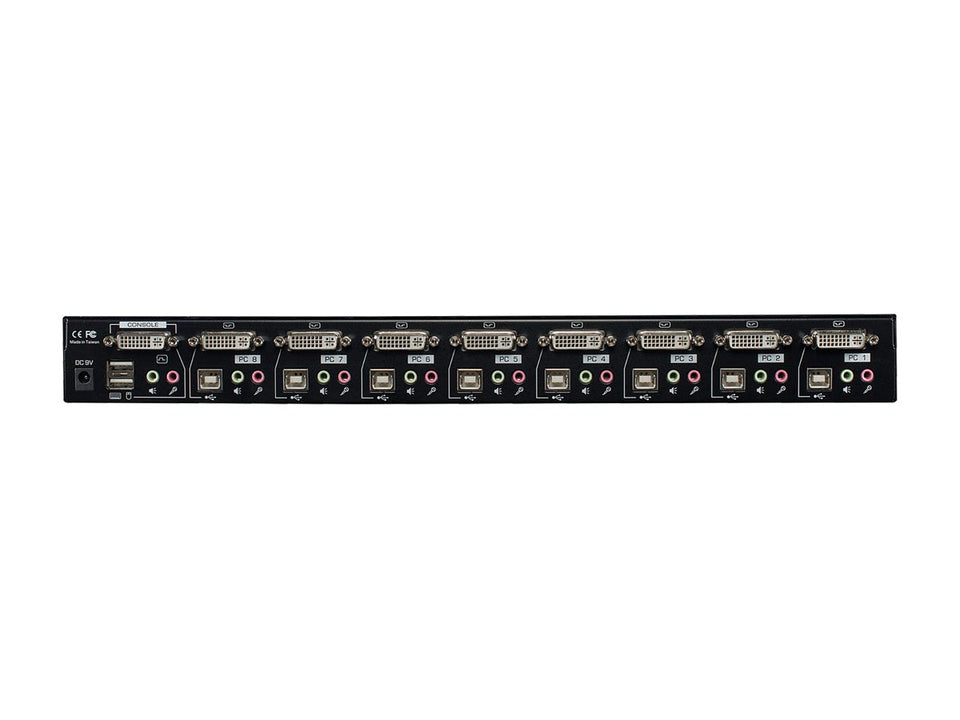 Lindy KVM Switch Pro USB 2.0 Audio DVI-I - KVM-/Audio-/USB-Switch