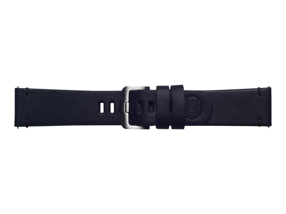 Samsung Strap Studio Essex Leather Band - Uhrarmband für Smartwatch - Schwarz - für Samsung Gear S3 Classic, Gear S3 Frontier; Galaxy Watch (46 mm)