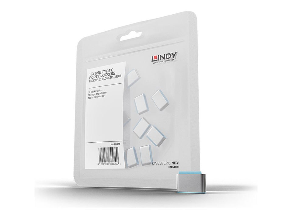 Lindy Schloss für USB-C-Port - Blau (Packung