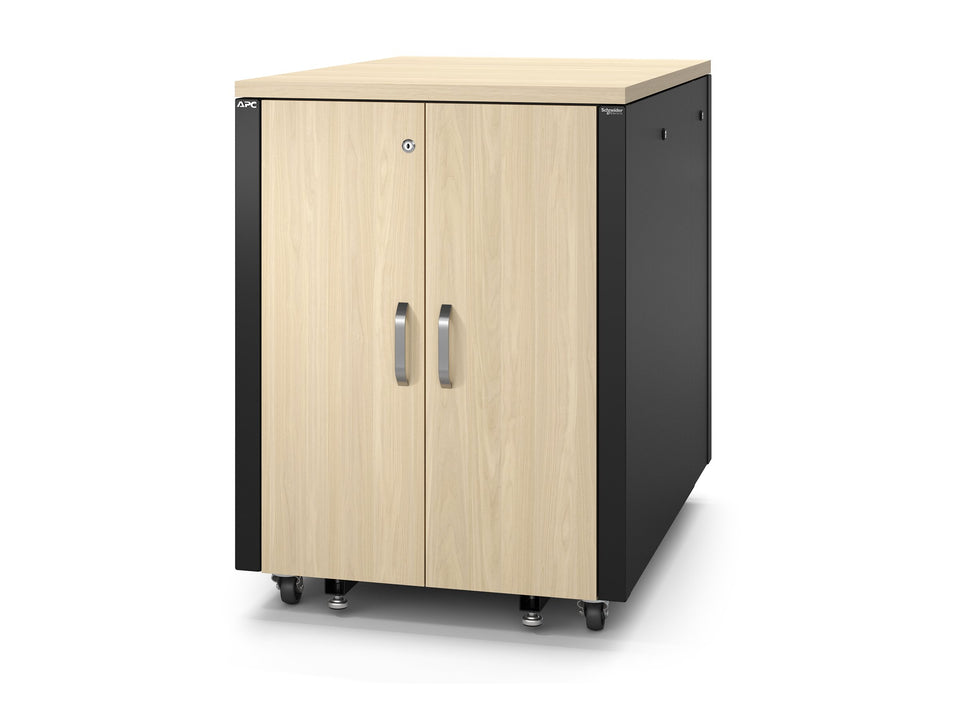 APC NetShelter - Schrank (horizontal) - schallisoliert - Wechselstrom 230 V - Ahorn - 17U - 48.3 cm (19")