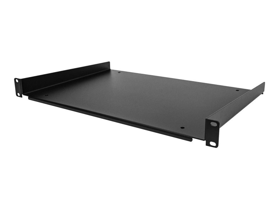 StarTech.com 1HE 19 Zoll Fachboden für netzwerk schrank - Freitragende Rack ablage für Serverschrank/Rack - Frontmontage - Belastbarkeit 25kg - 30cm tiefe Rackablage (SHELF-1U-12-FIXED-S)