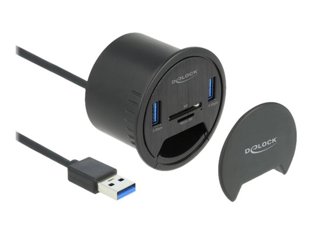Delock Hub - 2 x USB 3.2 Gen 1 - für Unterputzmontage