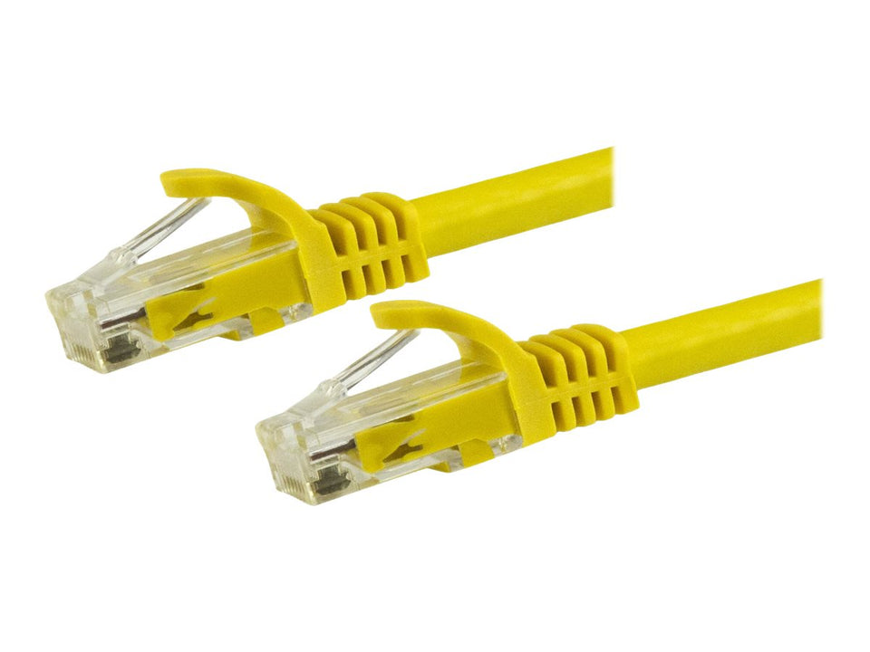 StarTech.com Startech 7m CAT6 Ethernet Cable, 10 Gigabit Snagless RJ45 650MHz 100W PoE Patch Cord, CAT 6 10GbE UTP Network Cable w/Strain Relief, Yellow, Wiring is UL Certified/TIA - Category 6 - 24AWG (N6PATC7MYL)