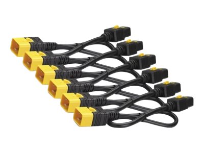 APC Stromkabel - IEC 60320 C19 zu IEC 60320 C20 - 16 A - 61 cm - eingerastet - Rot (Packung mit 6)