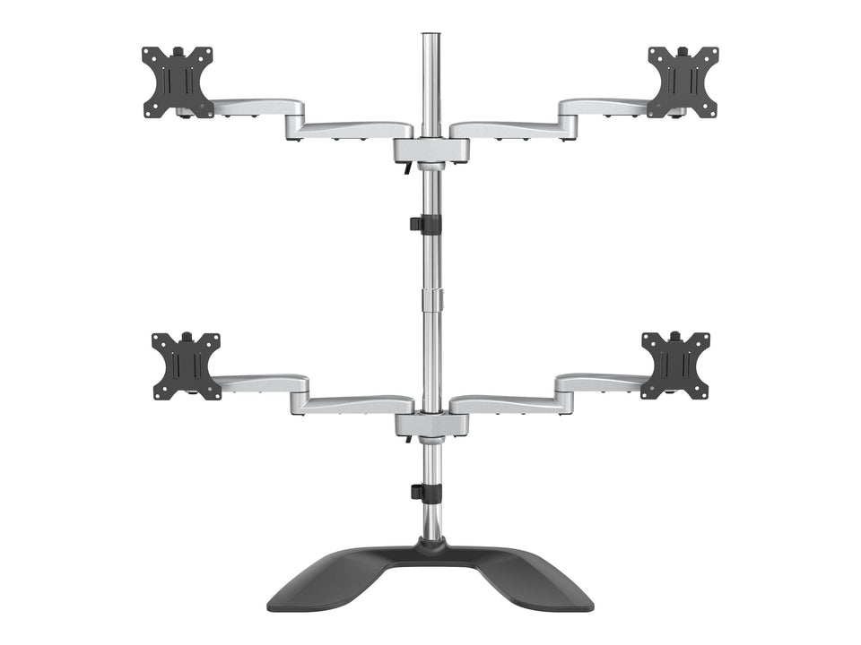 StarTech.com ARMQUADSS Monitorhalterung fur vier Bildschirme (fur bis zu 32" VESA-Monitore, beweglich,  Stahl & Aluminium)