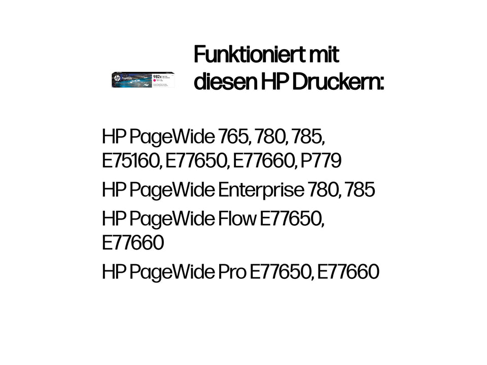 HP 982X - 116.5 ml - Hohe Ergiebigkeit - Magenta