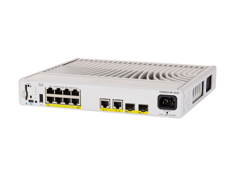 Cisco Catalyst 9200CX - Network Advantage - Switch - kompakt - L3 - managed - 8 x 10/100/1000 (PoE+)