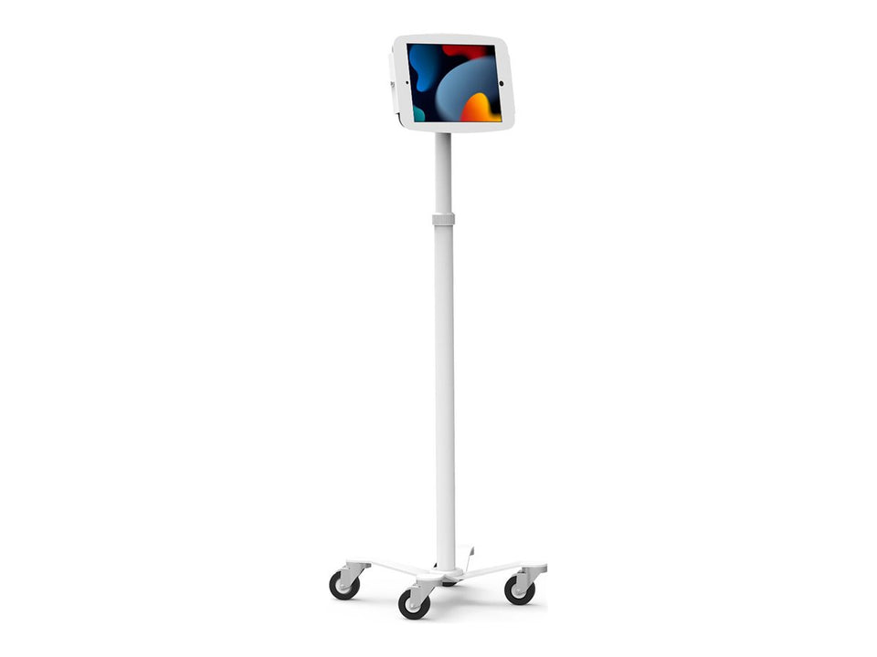 Compulocks iPad 10th-11th (A16) Gen Space Enclosure Medical Rolling Cart Plus Hub White - Wagen - für Tablett - mit Rollen - verriegelbar - medizinisch - weiß - Bildschirmgröße: 27.7 cm (10.9")