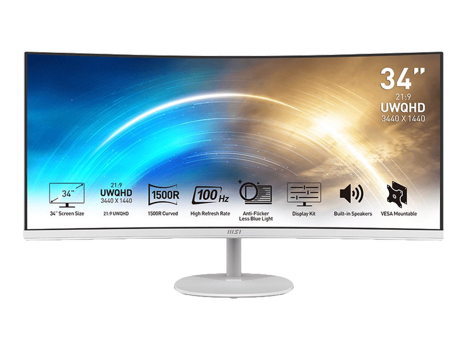 MSI PRO MP341CQWDE - LED-Monitor - gebogen - 86.4 cm (34")