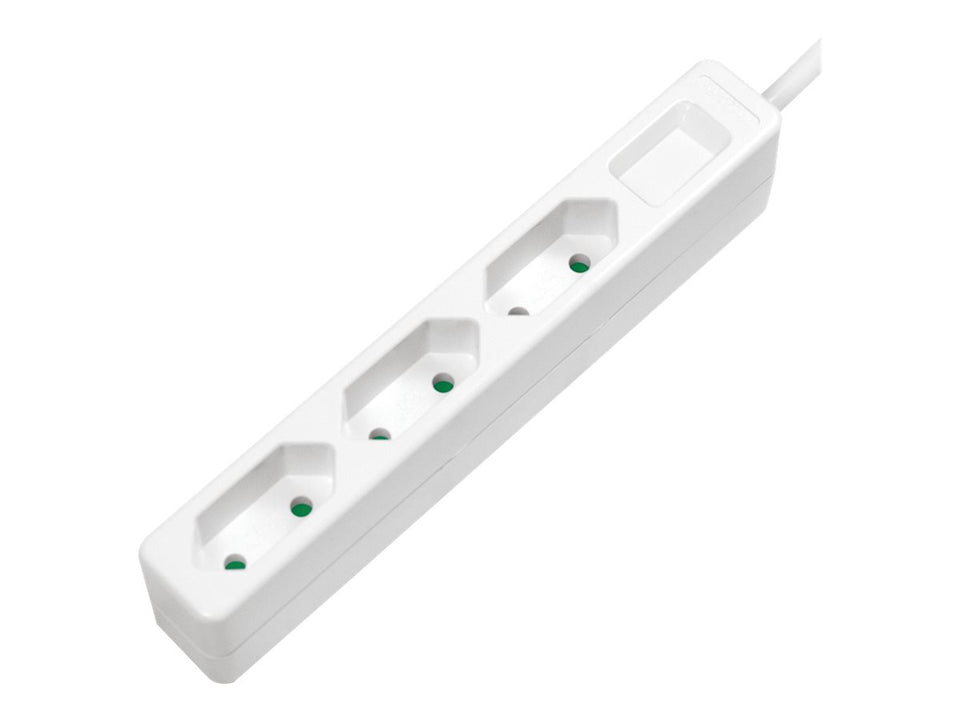 LogiLink Slim - Steckdosenleiste - Wechselstrom 250 V - 1700 Watt - Ausgangsanschlüsse: 3 (3 x Eurostecker)