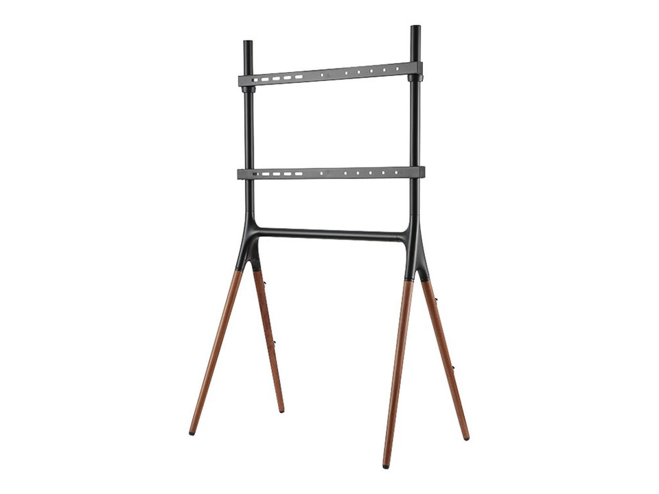 LogiLink Aufstellung - für LCD TV - Aluminium, Stahl, Walnussholz - Schwarz, Walnussholz - Bildschirmgröße: 124-178 cm (49"-70")