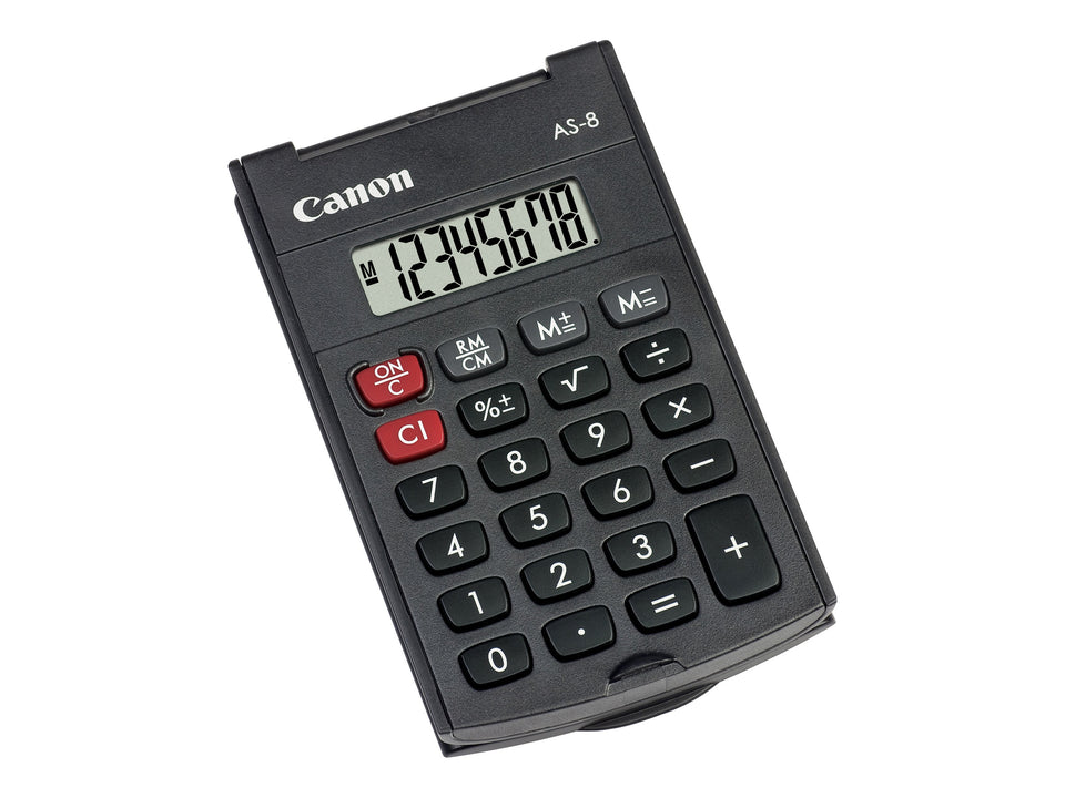 Canon AS-8 - Taschenrechner - 8 Stellen - Dunkelgrau