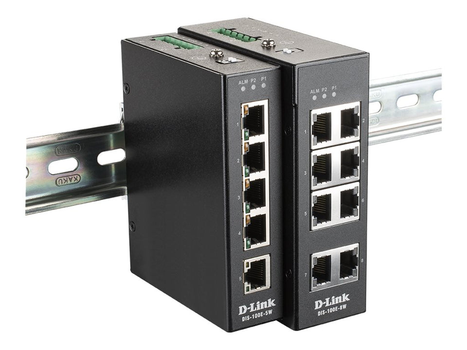 D-Link DIS 100E-8W - Switch - unmanaged - 8 x