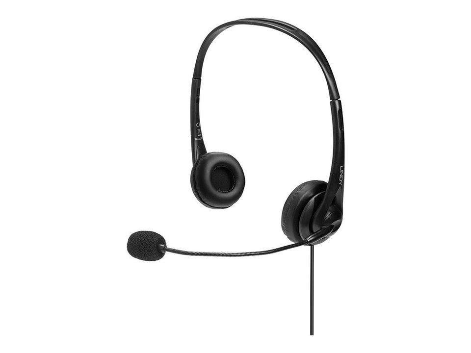 Lindy 42870 Binaural Kopfband Schwarz Headset
