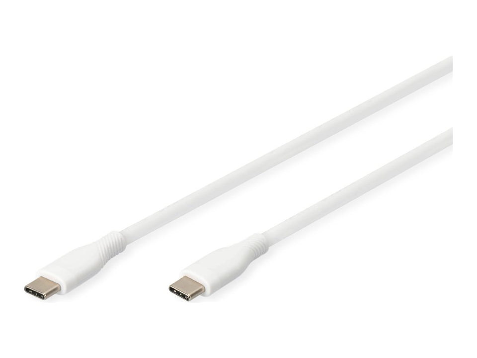 DIGITUS USB-C Silikon Anschlusskabel, 0,5m, weiß