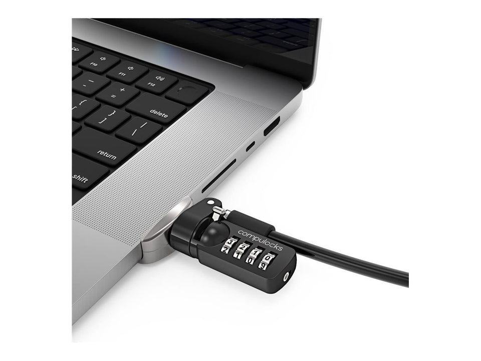 Compulocks Ledge Lock Adapter for MacBook Pro 16" M1, M2 & M3 with Combination Cable Lock - Sicherheitsschlossadapter - mit Kombinationsschloss - für Apple MacBook Pro 16 (M1, M2)