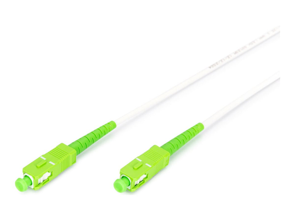 DIGITUS Glasfaser Patchkabel, stahlarmiert, simplex, singlemode, SC/APC  SC/APC, 5 m