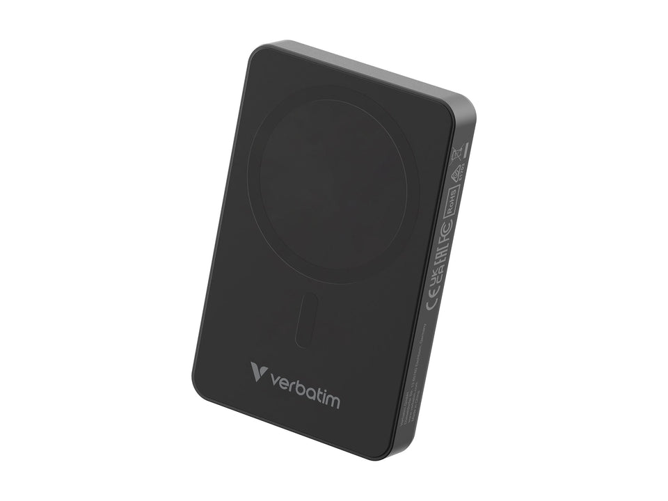 Verbatim Charge 'n' Go Essentials - Induktive Power Bank - magnetisch - 10000 mAh - 35 Watt - 3 A - PD 3.0, QC 3.0, Apple 2.4A, USB BC 1.2, Apple Fast Charge (USB-C)