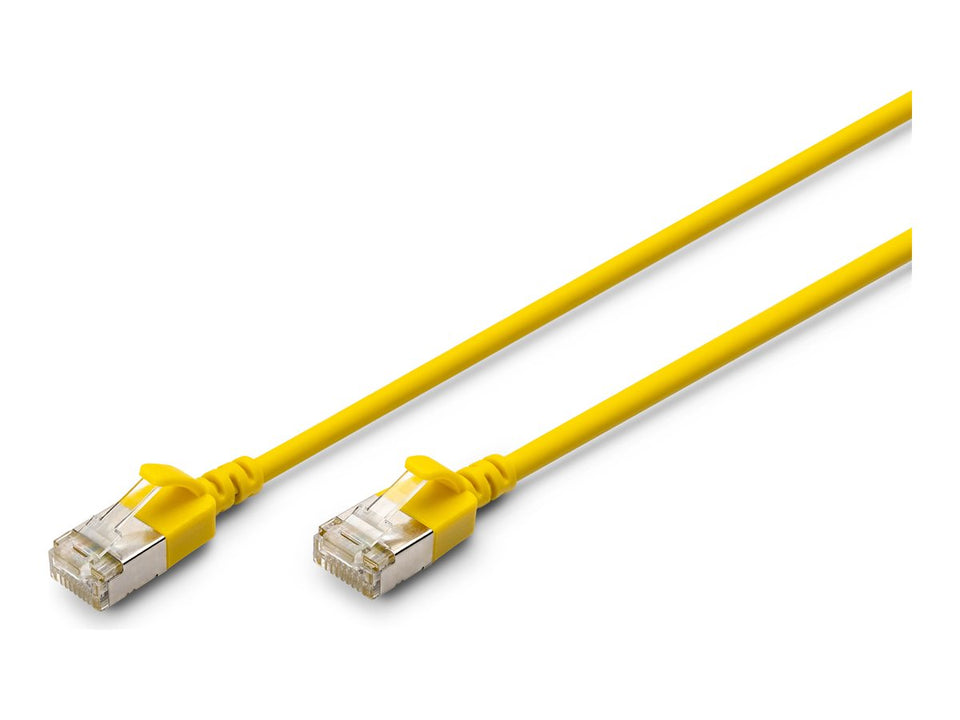 DIGITUS CAT 6A F-FTP Slim Patchkabel, 2m, Gelb