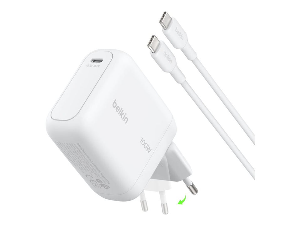 Belkin BoostCharge - Netzteil - GaN - 100 watt - PD 3.2, QC 5.0, AVS, UFCS, Hypercharge, FC 2.0, Fast Charge (USB-C)