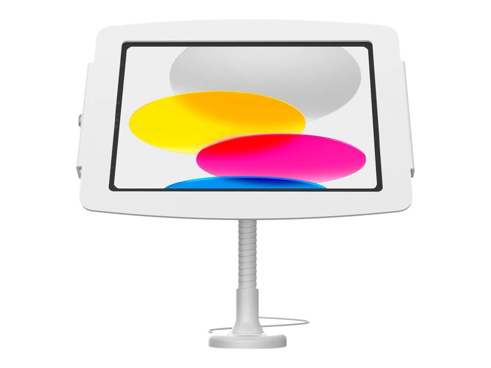 Compulocks iPad 10th-11th (A16) Gen Space Enclosure Flex Arm Mount White - Befestigungskit (Gehäuse, flexible Armhalterung)