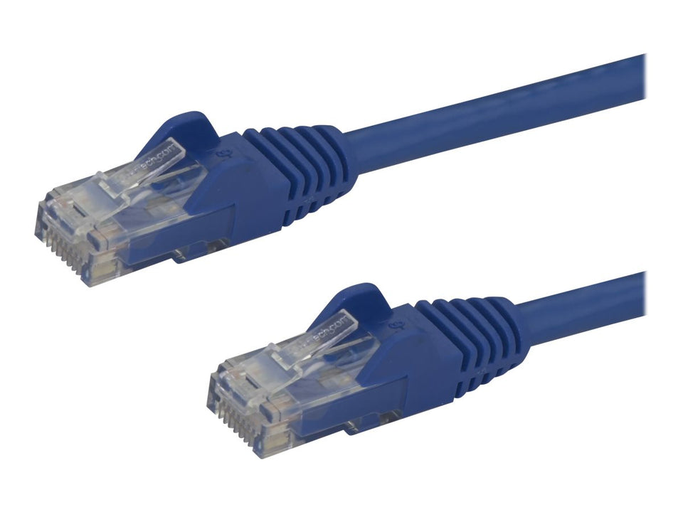 StarTech.com 7.5m CAT6 Ethernet Cable, 10 Gigabit Snagless RJ45 650MHz 100W PoE Patch Cord, CAT 6 10GbE UTP Network Cable w/Strain Relief, Blue, Wiring is UL Certified/TIA - Category 6 - 24AWG (N6PATC750CMBL)