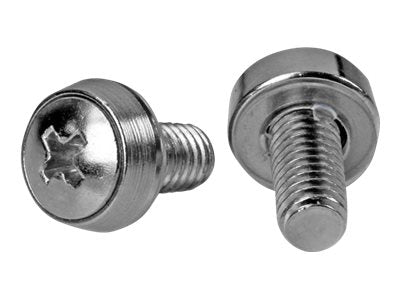 StarTech.com 12-24 Serverschrank Schrauben - 50er-Pack - vernickelt - Rack-Schrauben - Silber - US-Regierung - TAA-konform (Packung mit 50 Stück)