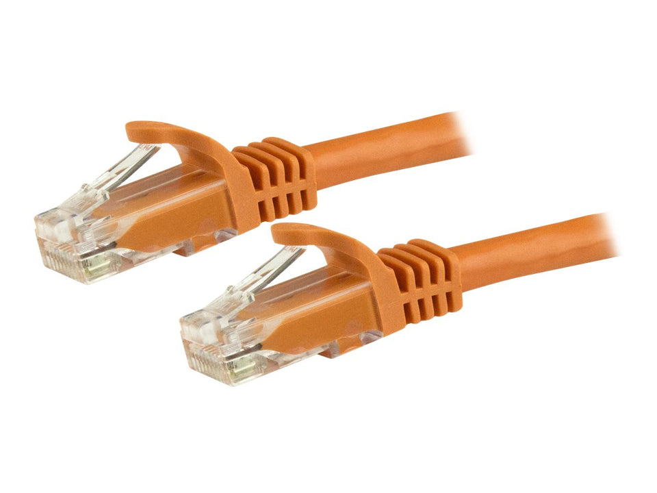 StarTech.com 1.5m CAT6 Ethernet Cable, 10 Gigabit Snagless RJ45 650MHz 100W PoE Patch Cord, CAT 6 10GbE UTP Network Cable w/Strain Relief, Orange, Wiring is UL Certified/TIA - Category 6 - 24AWG (N6PATC150CMOR)