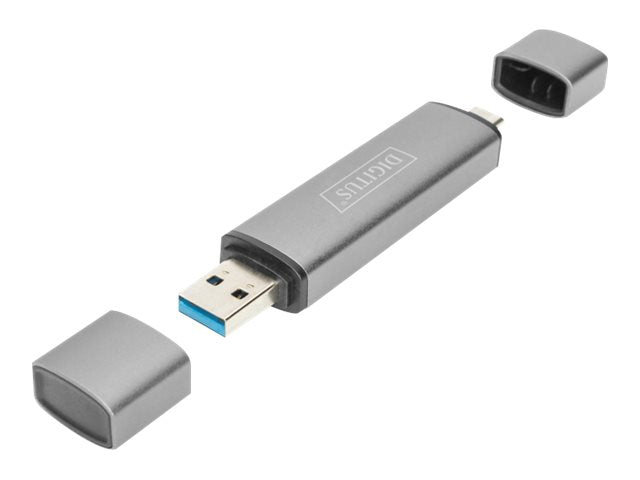 DIGITUS Dualer Kartenlesegerät & Hub USB-C / USB-A
