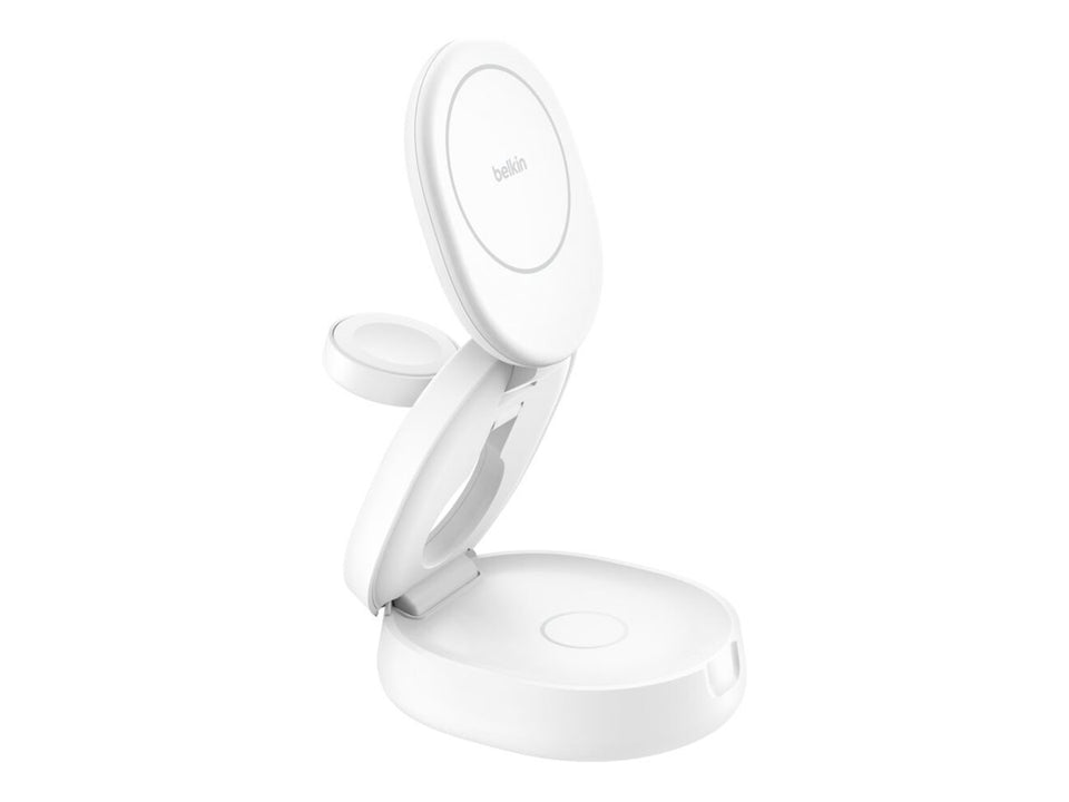 Belkin BoostCharge - Kabelloses Ladegerät - 3-in-1, magnetisch, kompakt + AC-Netzteil