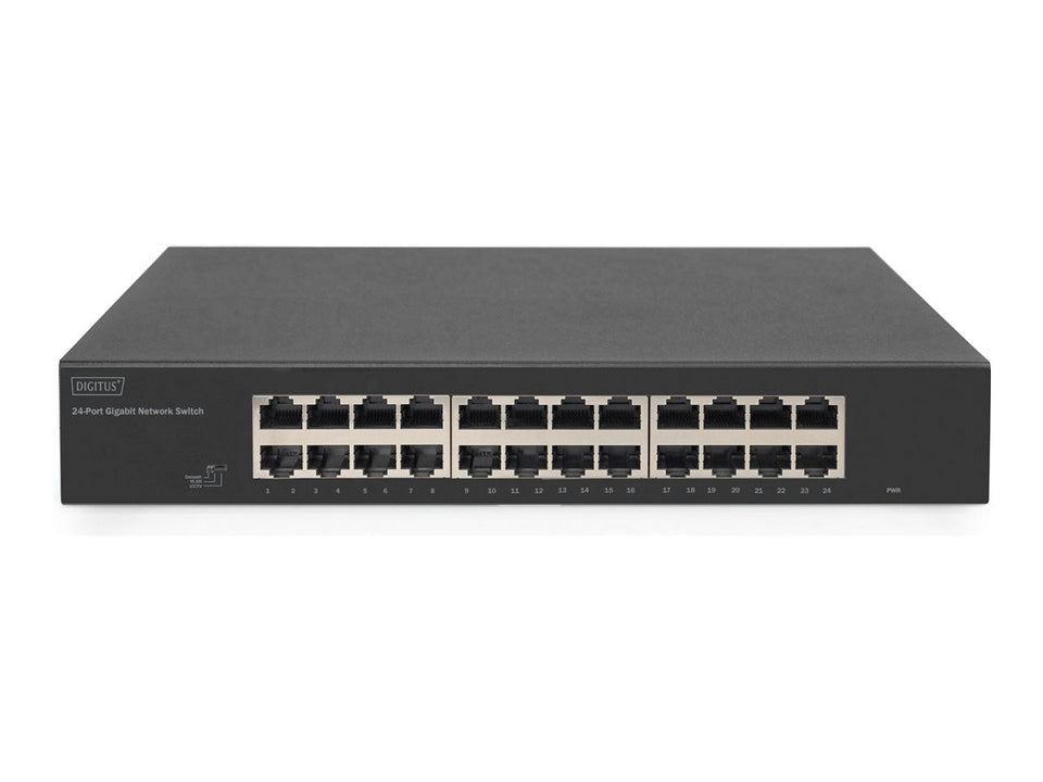 DIGITUS 24-Port Gigabit Switch, 19 Zoll, Unmanaged